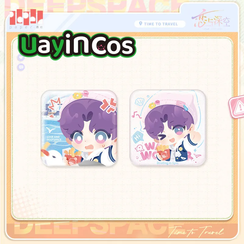 

Набор жестяных значков и брошей Original Love and Deepspace: Сайлус, Калеб, Ксавьер, Рафаэль. Серия «Время путешествовать». Аниме.