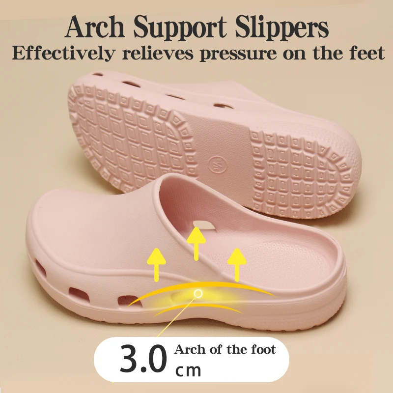 Pink EVA Scrub Nursing Clogs Unisex Anti-Slip Breathable Beauty Salons Working Shoes Medical Women Footwear X03-05 view 3
