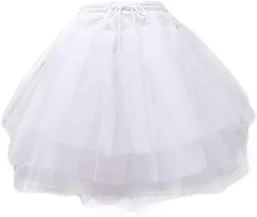 New Spring Design Women Girl Hoopless Petticoat Crinoline 3 Layers Tutu Skirts Knee Length