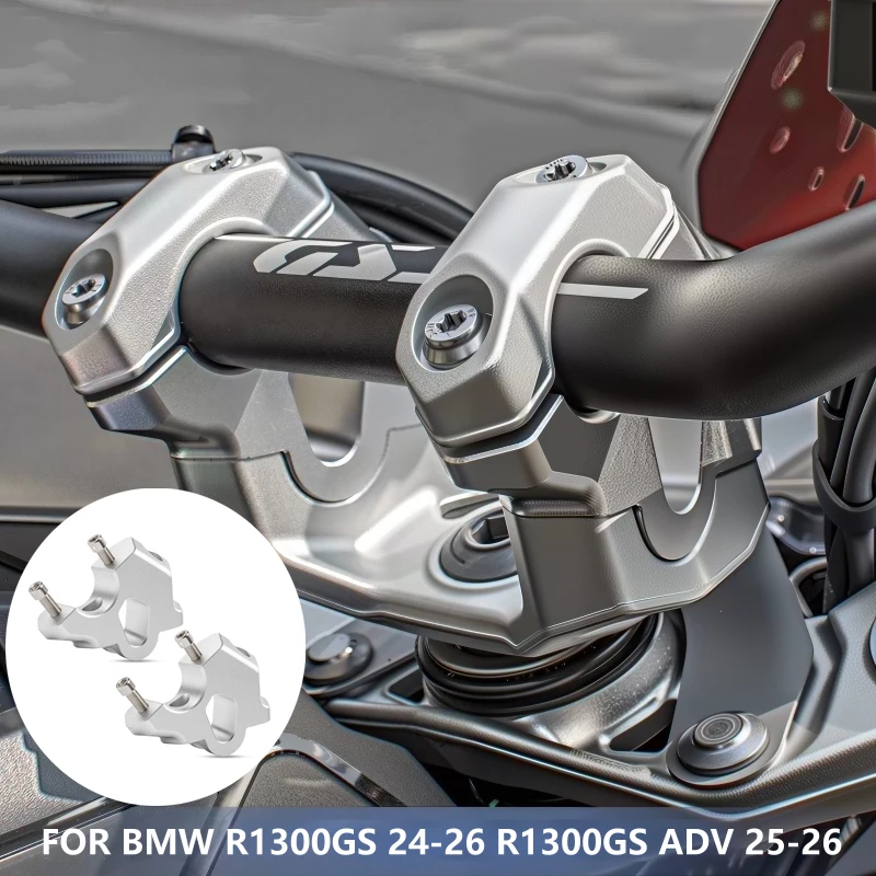 Motorcycle Handlebar Riser Drag Handle Bar Clamp Extend Adapter For BMW R1300GS R 1300 GS ADV Adventure R1300 GS 2024 2025 2026