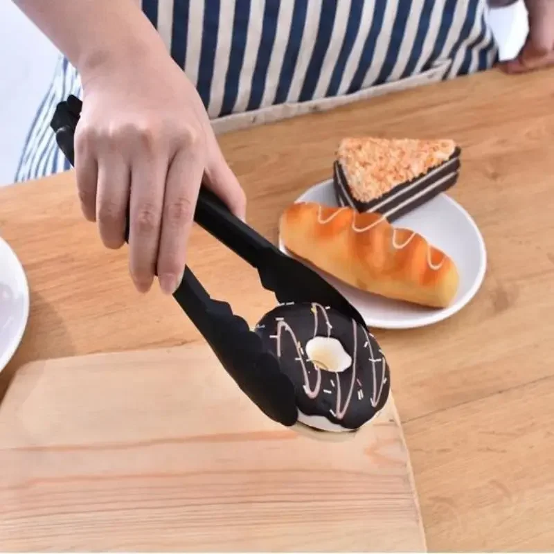 Silicone BBQ Grilling Tong Salad Bread Serving Tong Non-Stick Kitchen Barbecue Grilling Cooking Tong NLock Food Clip 9/12/14Inch