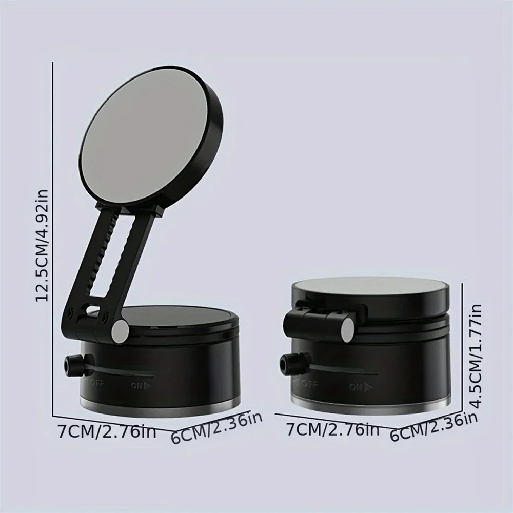 ถ้วยดูดที่วางโทรศัพท์แม่เหล็กสองด้านปรับวงเล็บนําทางรถยนต์หมุนวงเล็บดูดซับอเนกประสงค์