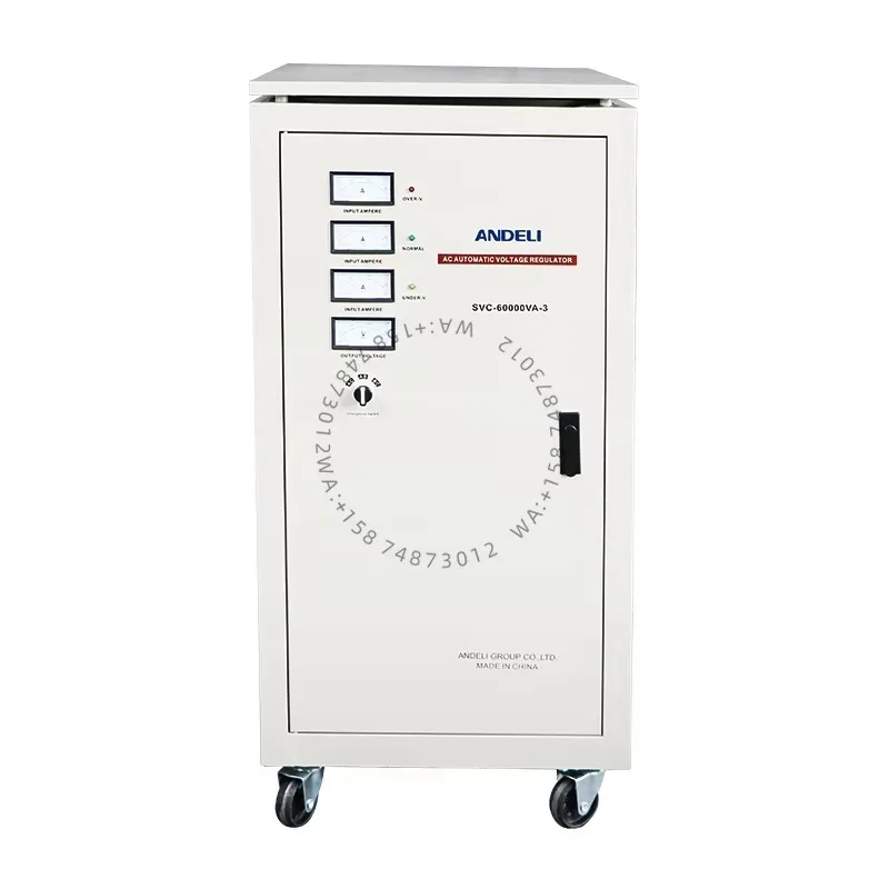 ANDELI 60KW Electric Three-Phase Voltage Stabilizer SVC-60000VA AC Current Type