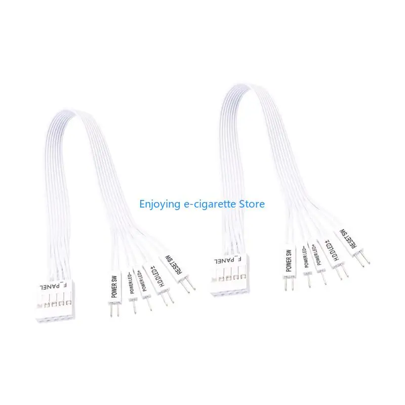 Front Panel Split 2 Pin Cable Pack for PC Power Button and LEDs Use Y4QF