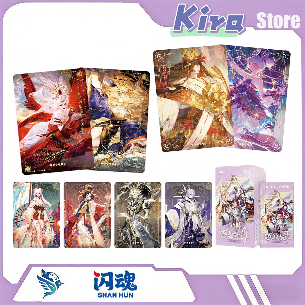

SHININGSOUL Onmyoji: Сказания о призраках и демонах, Часть 1, Игровые карты-свитки, Сопутствующие товары, Коллекционные карты, Подарок