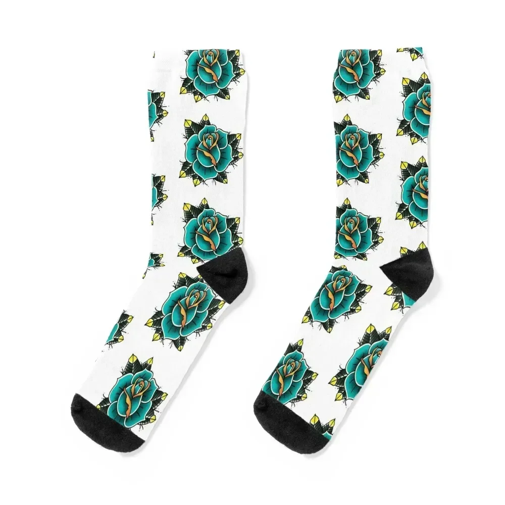 

Rose Old School II Socks Novelties ankle hockey Women's Socks Men's