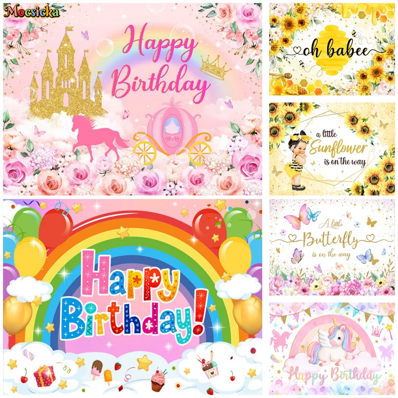 

Mocsicka Photography Backdrops Baby Showers Birthday Parties Castle Floral Backgrounds Kids Portraits Cake Smash Studio Props