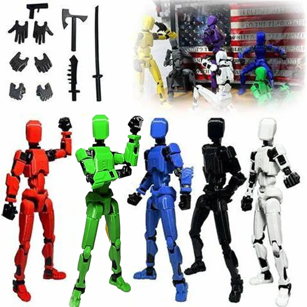 Brinquedo Robô Articulado Impresso em 3D para Alívio do Estresse, Experiência Tátil com Cliques Sonoros, Fantasia de Cosplay, Novidade