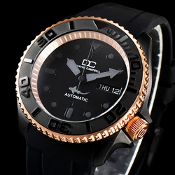 Fashion NH36 Movement 42mm Two-tone Men's Wristwatches Sapphire Case Automatic Men's Watch Rubber Band