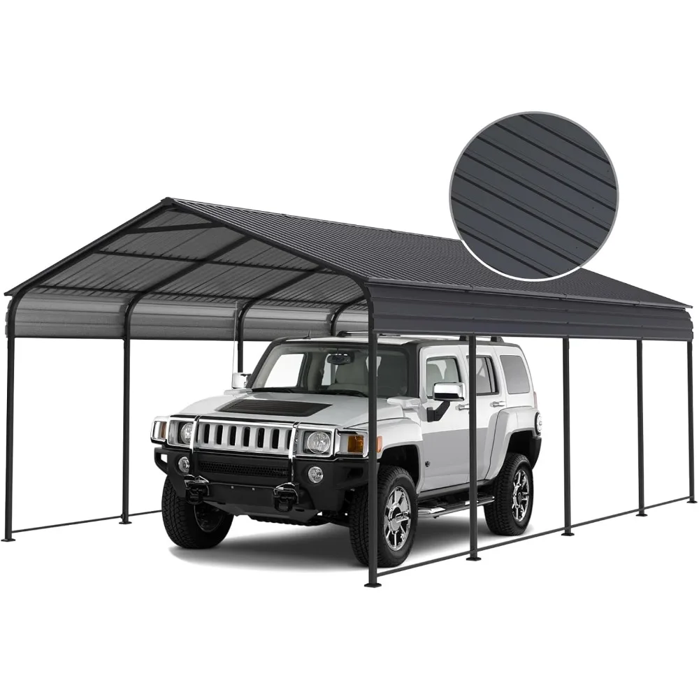 12x20x8.7 feet galvanized steel roof carport, heavy metal carport roof, pickup truck garage, boat, car and tractor