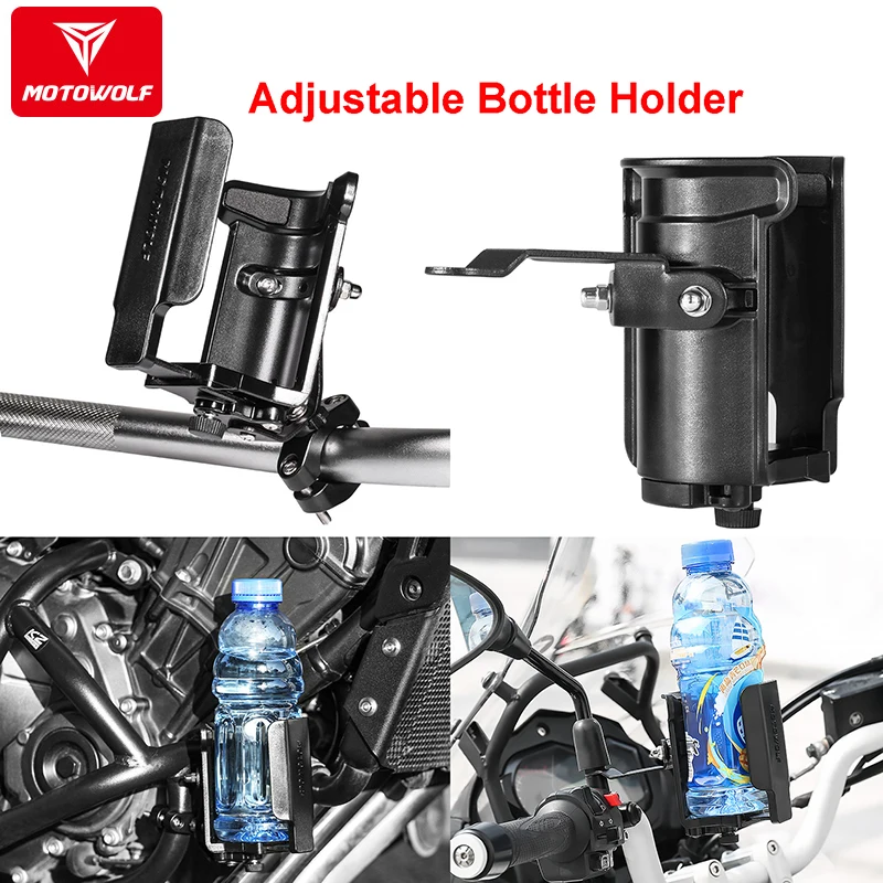 Motorbike Holder Motocycle Bottle Holder Accessories Metal Drinking Cup Bracket Portable Moto Ajustable