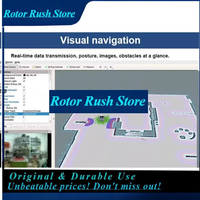 RoRuSDifferential Smart ROS 2WD Robot Car Chassis Research SLAM Navigation Simulation Lidar AI Vision Speech Learning Kit