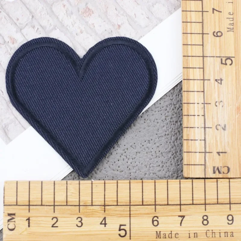 Navy Blue Twill Patch Sticker Computer Embroidery Chapter Boy Love Ironing Pentagram