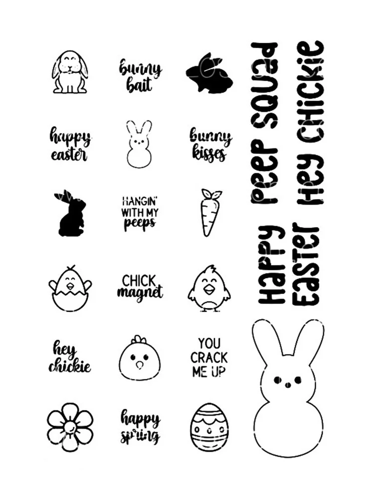 EASTER CANDIES Transparent Stamps, Seal for DIY Scrapbooking, Photo Album, Decorative Clear Stamp, New Arrival, 2022