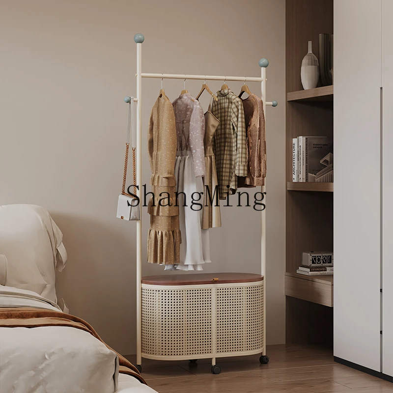 

CL rack bedroom floor simple light luxury imitation rattan dirty clothes basket storage removable hanger