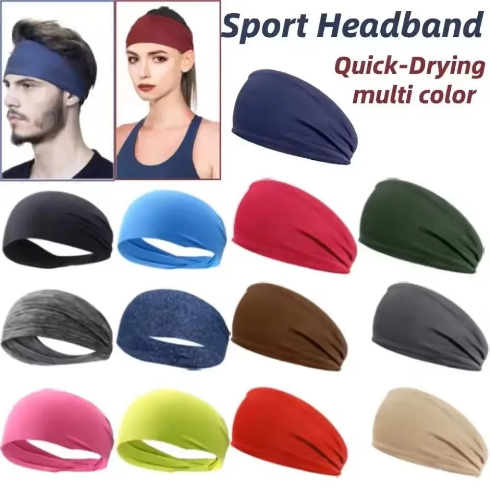 Stretch Fabric Sports Headband Sweat Absorbent Wide Band Yoga Headband Twisted Design Soft Touch Workout Headband Yoga Fitness