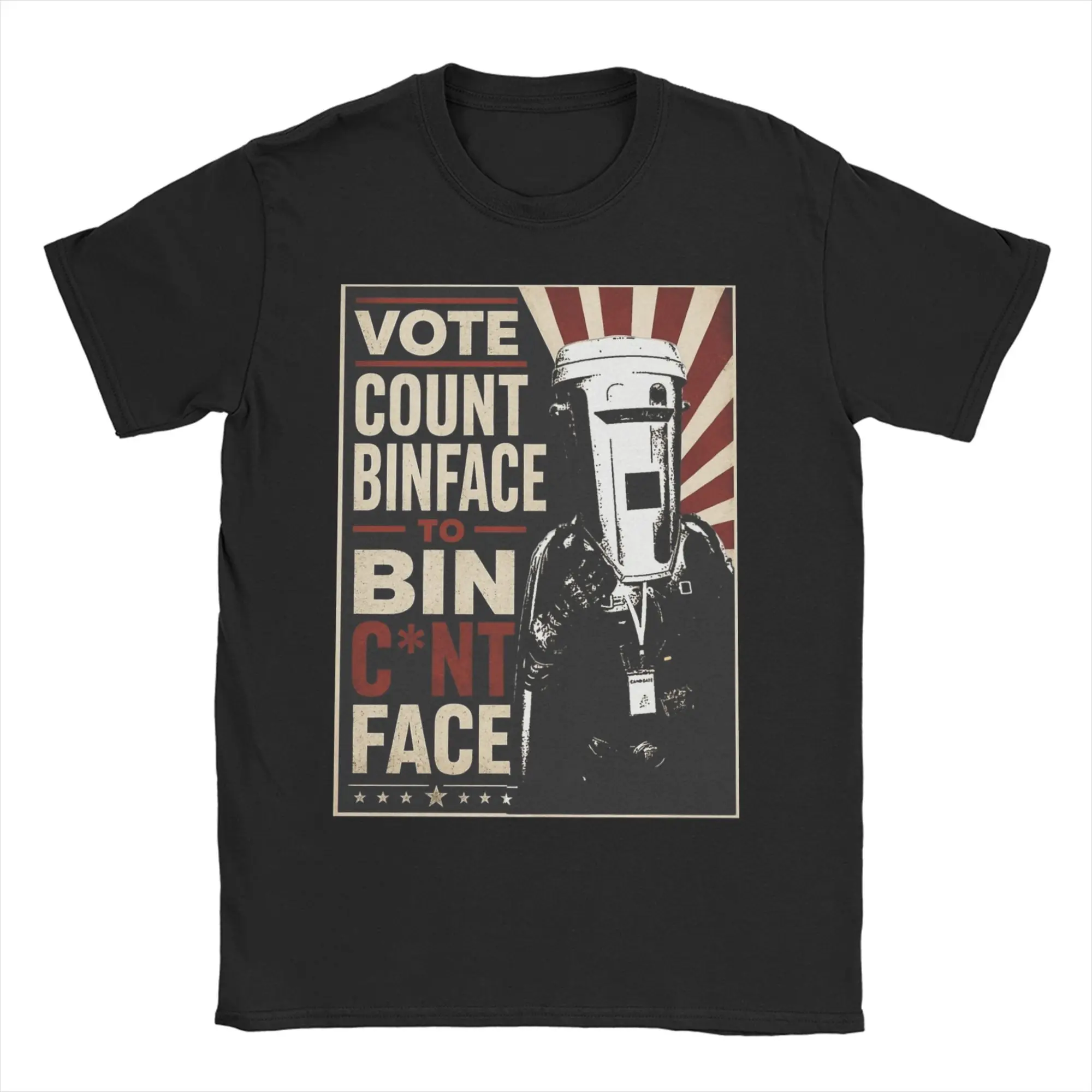 Vintage Vote Count Binface T-Shirts Men Women's Round Collar Cotton T Shirts  Short Sleeve Tee Shirt Gift Idea Clothing