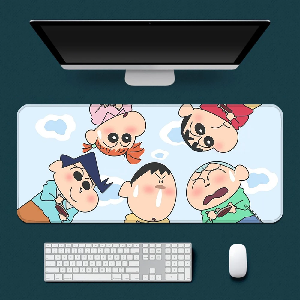 Crayon Shin-Chans Mousepad HD-Druck Computer Gamer Locking Edge Rutschfestes Mauspad XXL90x40cm Tastatur PC Schreibtischunterlage