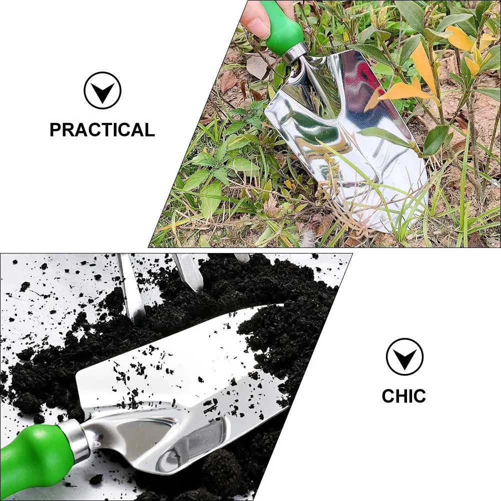 

Iron Garden Shovel Small Sturdy Ergonomic Handle Portable Garden Trowel Planting Soil Digging Gardening Hand Tool