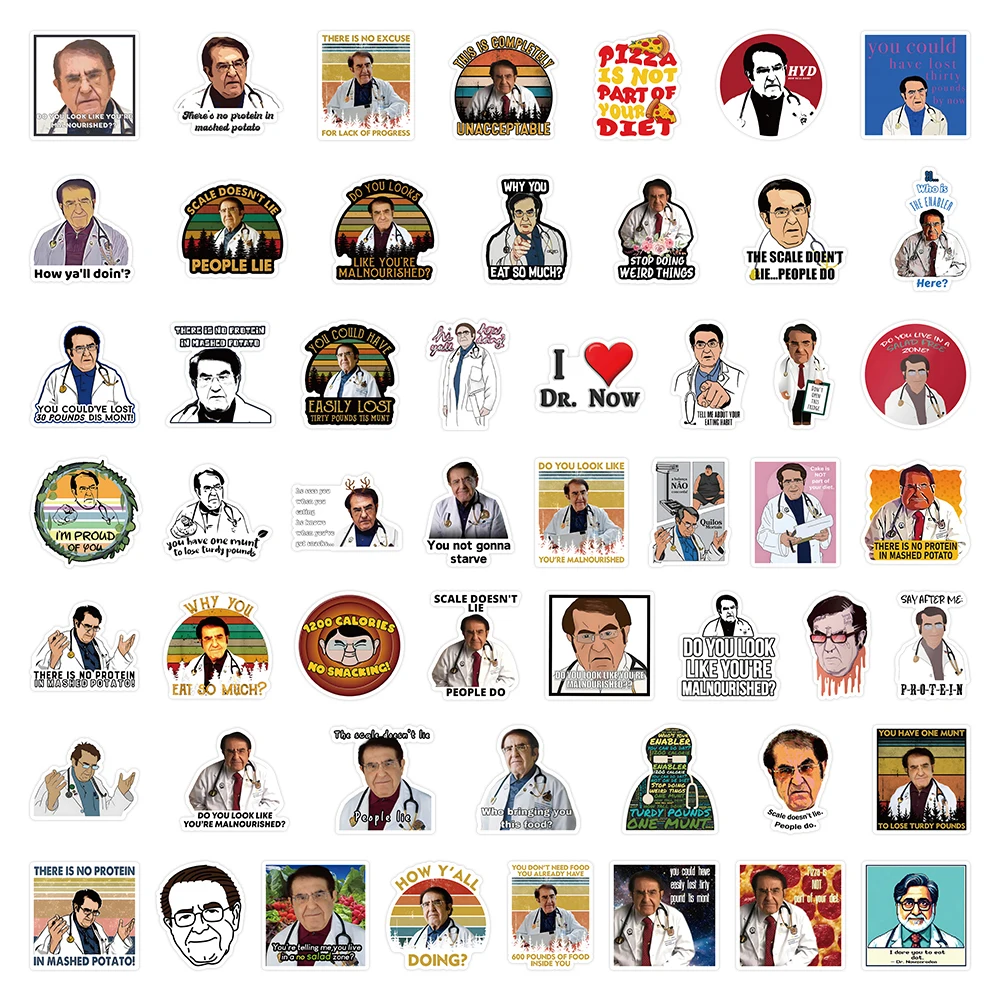 10/30/50/100pcs Funny Weight Loss Doctor Cartoon Stickers Dr.Now MEME Creative Sticker DIY Guitar Notebook Phone Cool Decals Toy