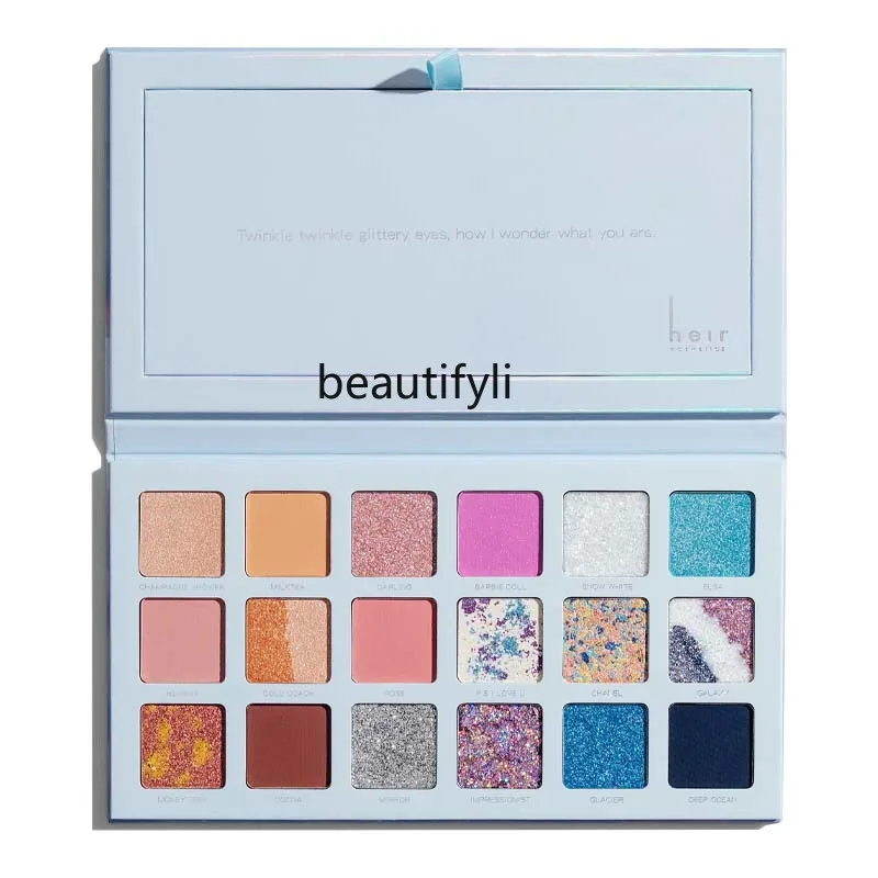 Overflowing Illusion Eighteen-color eyeshadow disc Matte pearlescent fine glitter Illusion delicate color rendering makeup disc