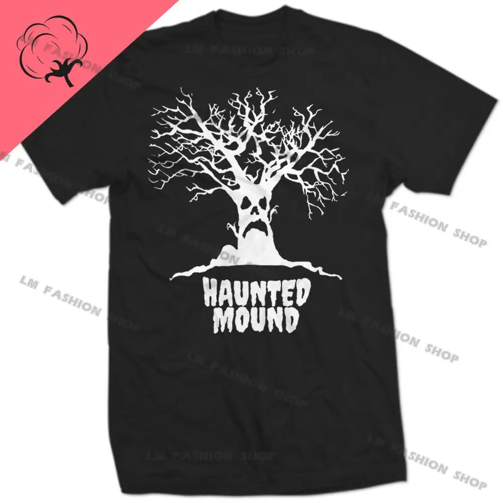 RARE Official New HAUNTED MOUND TREE Graphic TShirts Men\'s Clothing Short Sleeve Tops Cotton Tees Women\'s Printed T-Shirt