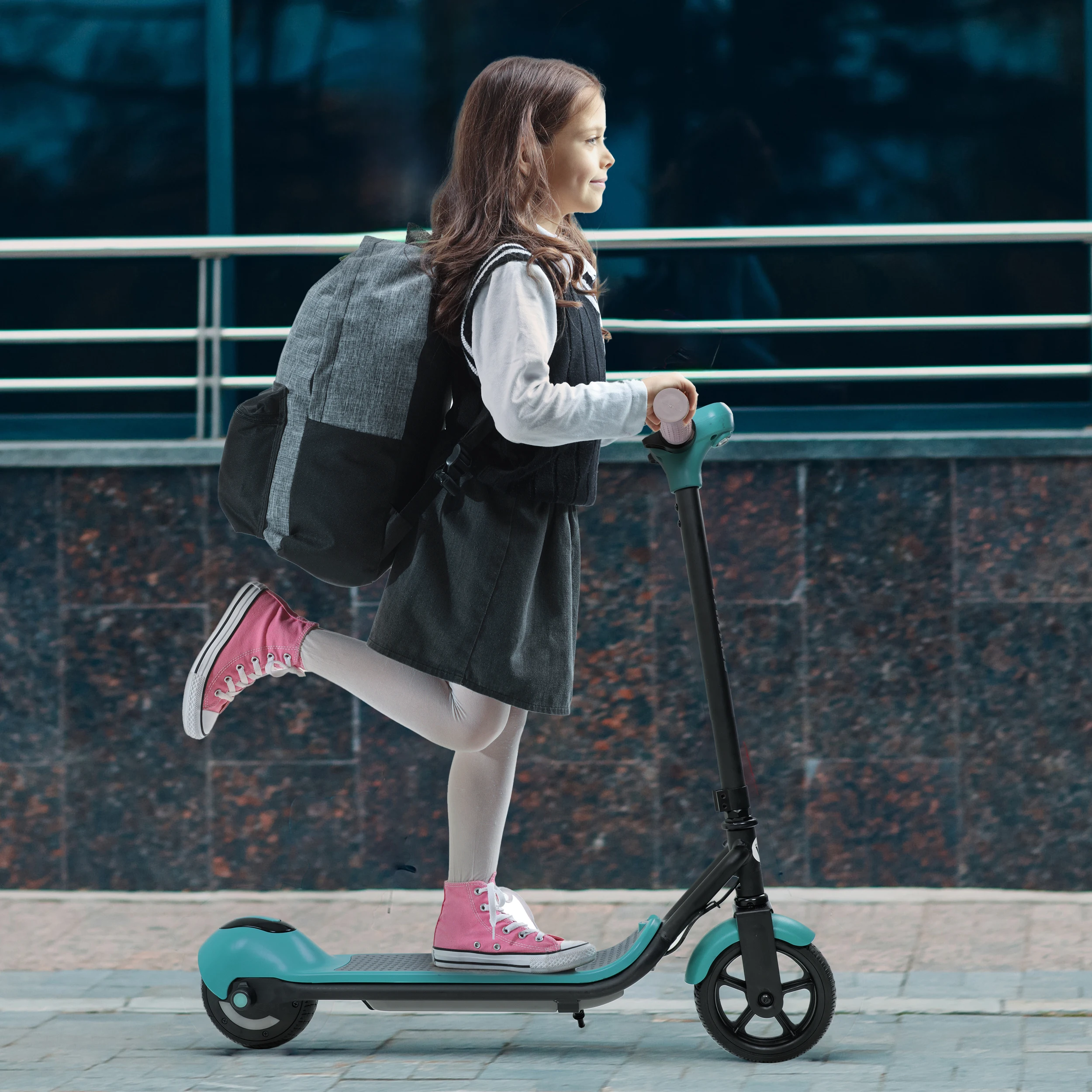 Trottinette électrique pour enfants Sinaopus, moteur 110W, trottinette électrique pour enfants de 6,5 pouces, pour les enfants de 6 ans et plus, voiture électrique pour garçons et filles, vitesse