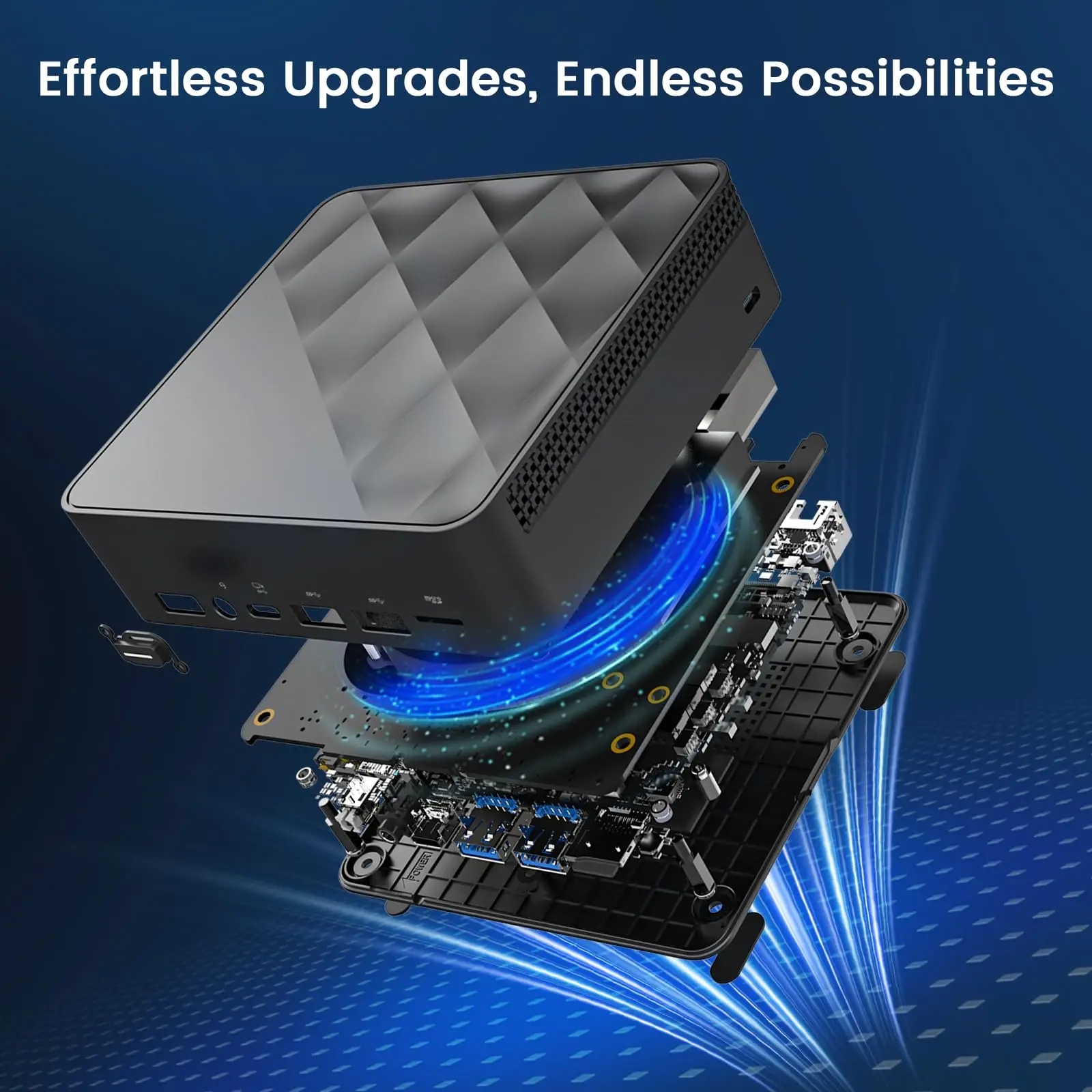 Mini PC, Intel 12th Gen Alder Lake- N100(up to 3.4GHz), 16GB DDR4 RAM 512GB M.2 SSD, Desktop Computer Support 4K Dual Display