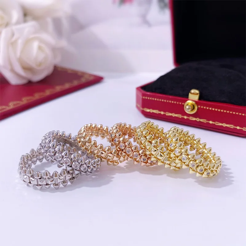 

High Quality Copper Gilding Fashion PersonalityRing New Style Punk Rivets Rings For Women Fashion Jewelry