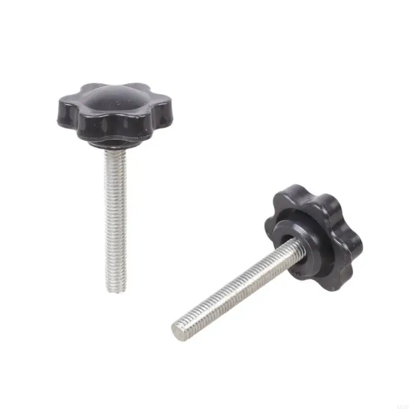 

6 шт. пластиковый винт с накатанной головкой 5 мм, ручка с шестигранной головкой, ручной винт с накатанной рукояткой HX6C