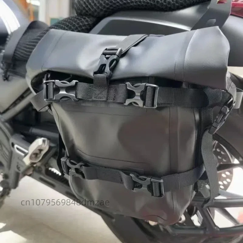 Motorcycle bumper bag, waterproof shoulder bag, multifunctional side bag, tail car frame bag, soft edge quick release universal