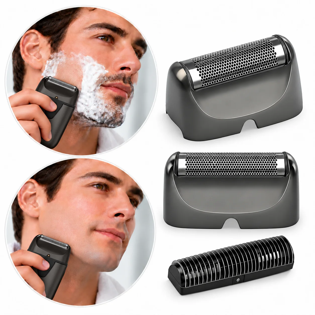 Replacement Foil & Cutter Head for BB PRO FXLFS1 UV Single Foil Shaver, Professional Barber Single Foil Shaver Replacement Head