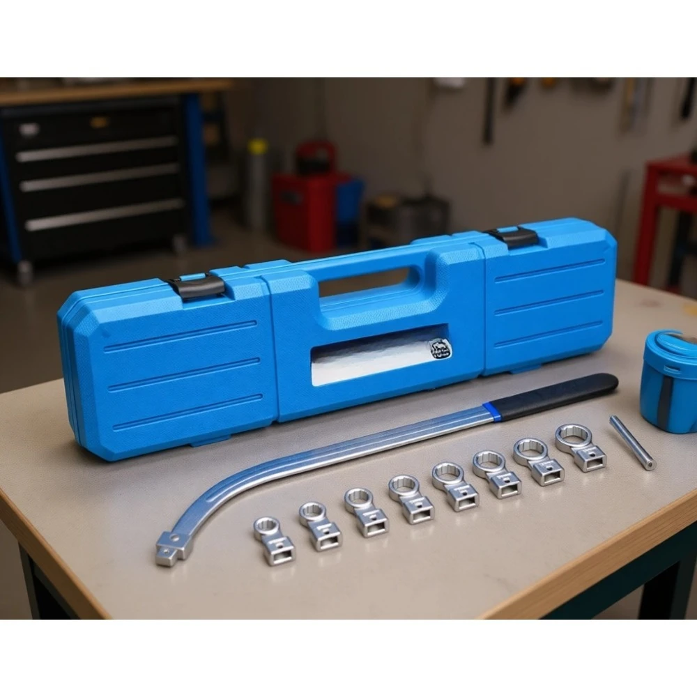 

15PC Belt Tensioner Pulley Tool Kit Serpentine Timing Belt Wrench Removal Installer 12 Point Sockets