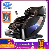2025 AI Voice 4D Massage Chair Zero Gravity full body Buttocks Relief Airbag Compression Extended SL Track Foot Rollers Heating