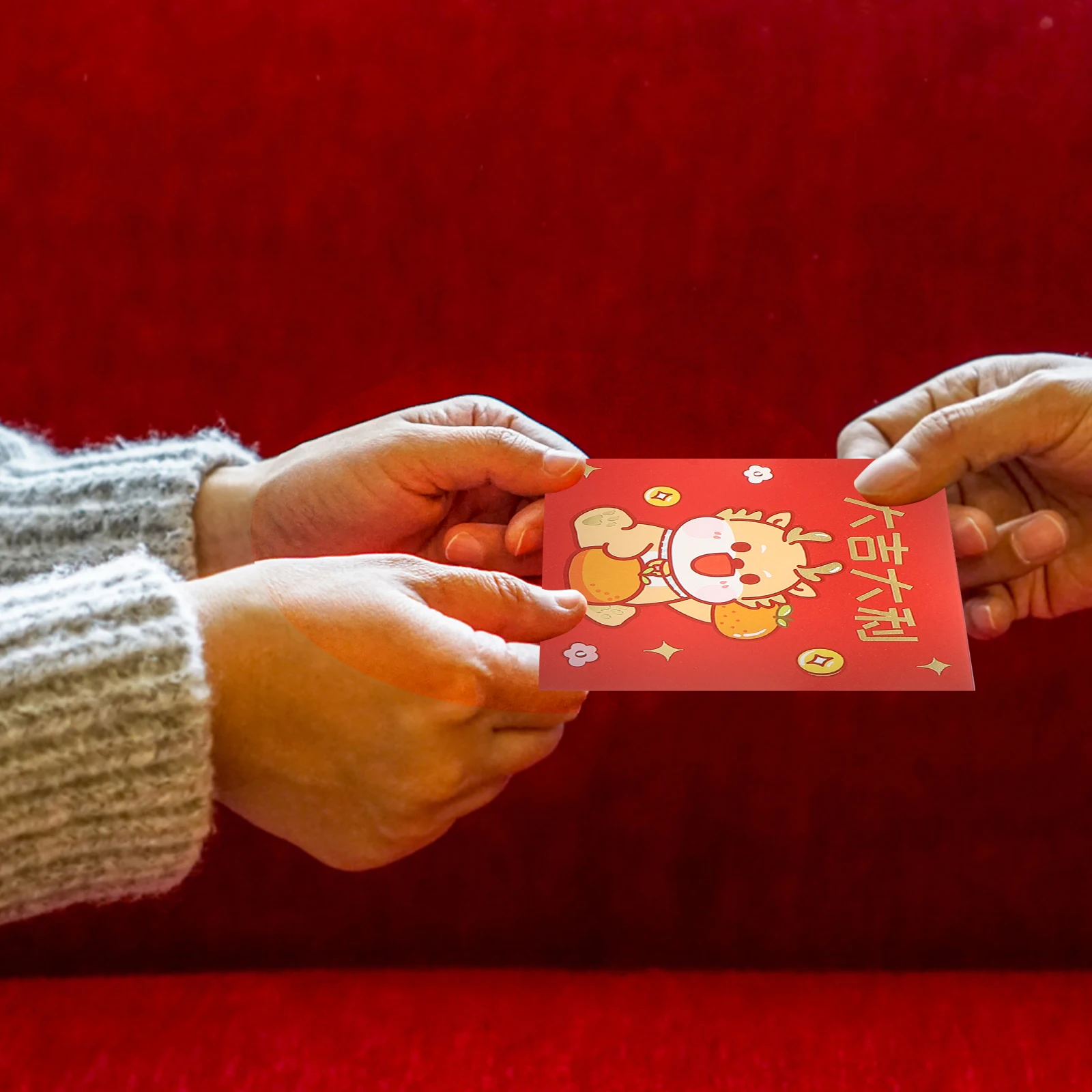 6pcs Mini Dragon Red Envelopes Chinese New Year Gift Bags Red Packet 2024 Zodiac Dragon Style Money Pouches Lunar Festival