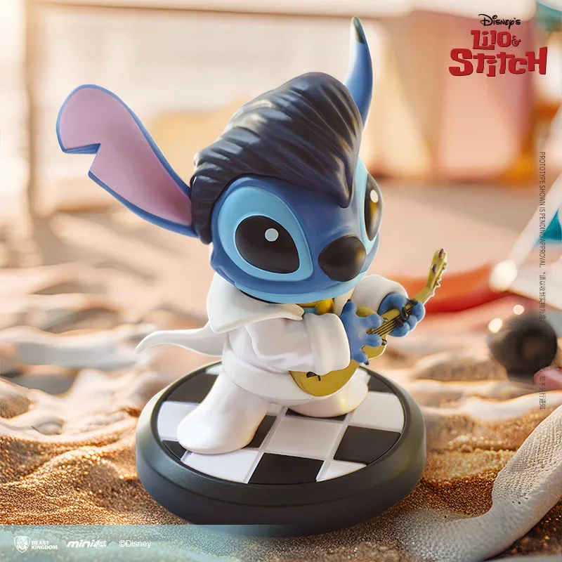 Nova disney stitch animação dos desenhos animados estilo verão figura caixa cega criativo ornamento de mesa caixa de presente surpresa brinquedo colecionável