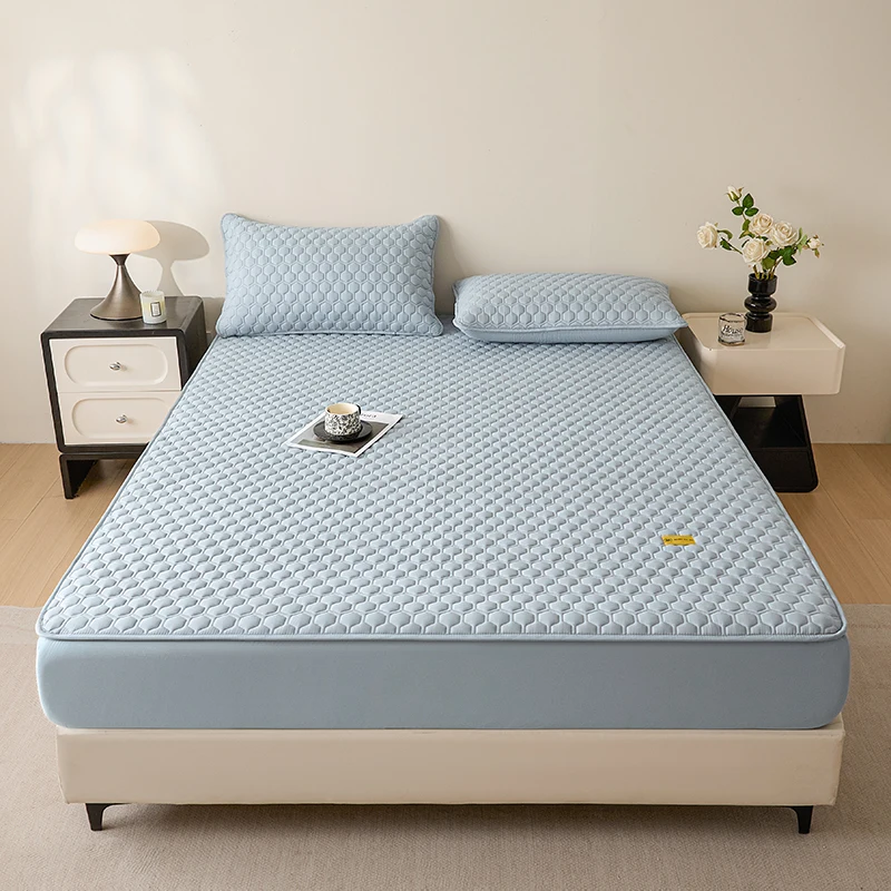 1pc 100%Cotton Mattress Cover Waterproof 매트리스 커버 Quilted Bed Cover Thickened Mattress Protector cubre colchó (No Pillowcase)