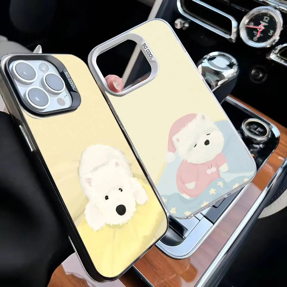 

Daily Life of a Soft and Adorable Puppy Phone Case For iPhone 16,15,14,13,12,11,Mini,Pro,MAX Black Matte Shockproof Cover