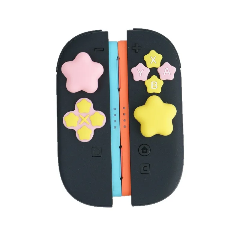 

Силиконовые накладки на кнопки для NS2, набор «Звездный мороженое» для Nintendo Switch 2, накладки на джойстик, накладки на кнопки-кресты, аксессуары «Звезда»