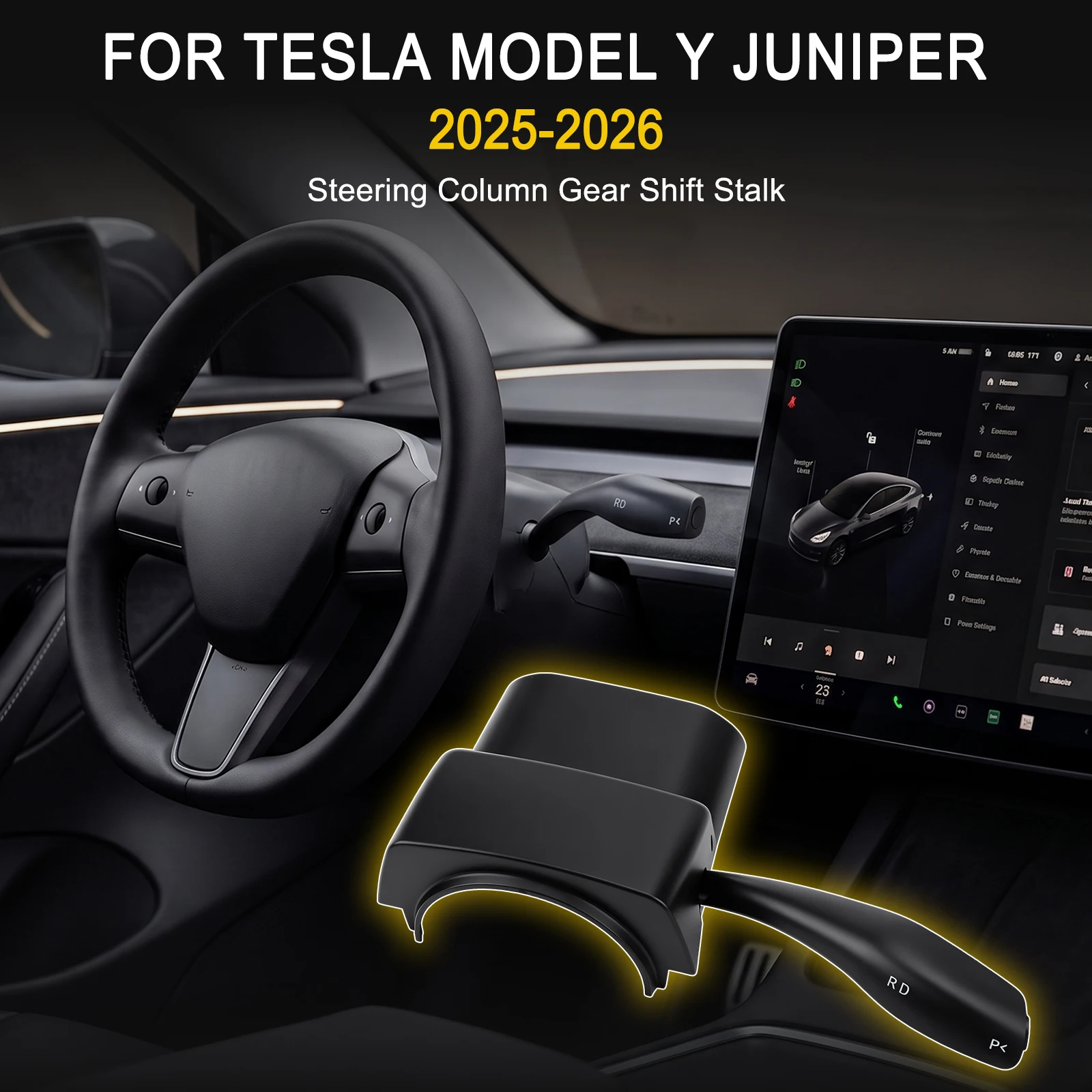 OEM‑Style Gear Shifter Stalk For Tesla New Model Y Juniper 2025‑2026 Plug & Play Smooth Parking & Driving Control