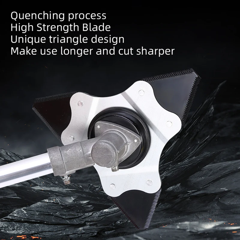 Косилка MICROGUO с треугольным лезвием M1 Дюймовая режущая головка для кошения газонов, болтов и толстых ветвей. Садовый инструмент.