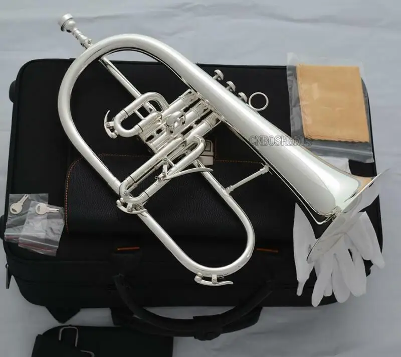 

Silver Flugelhorn Gold Brass Bell Material Monel 6-1/4'' FLUGEL