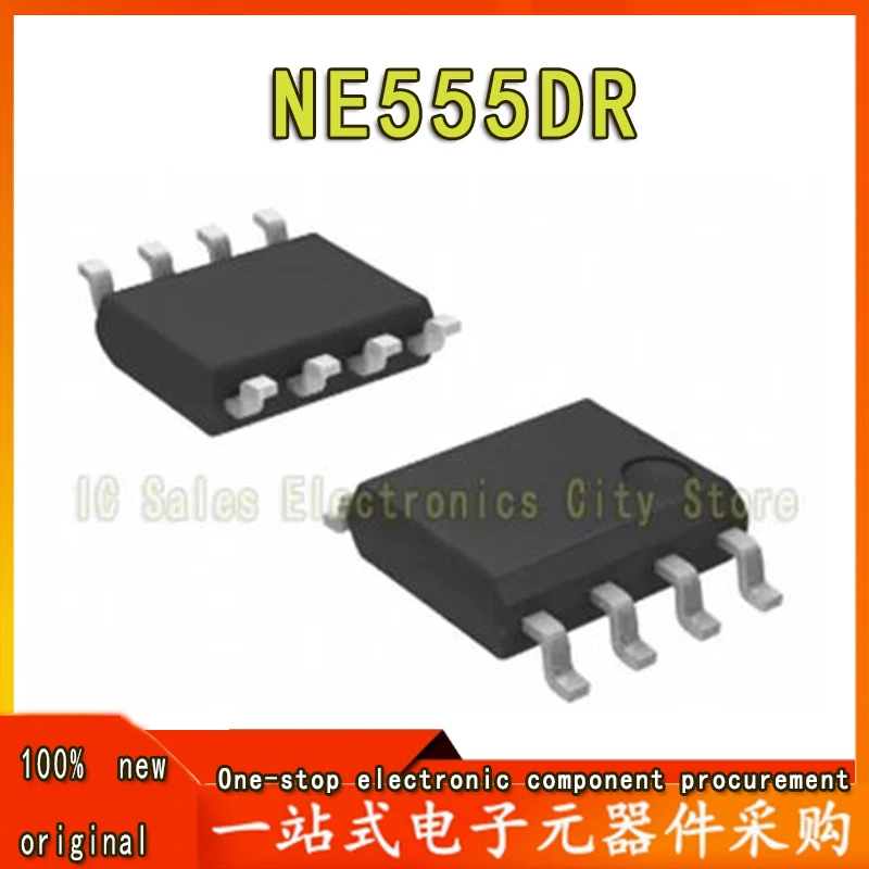 10-100pcs NE555 NE555DR patch SOP8 high precision timer