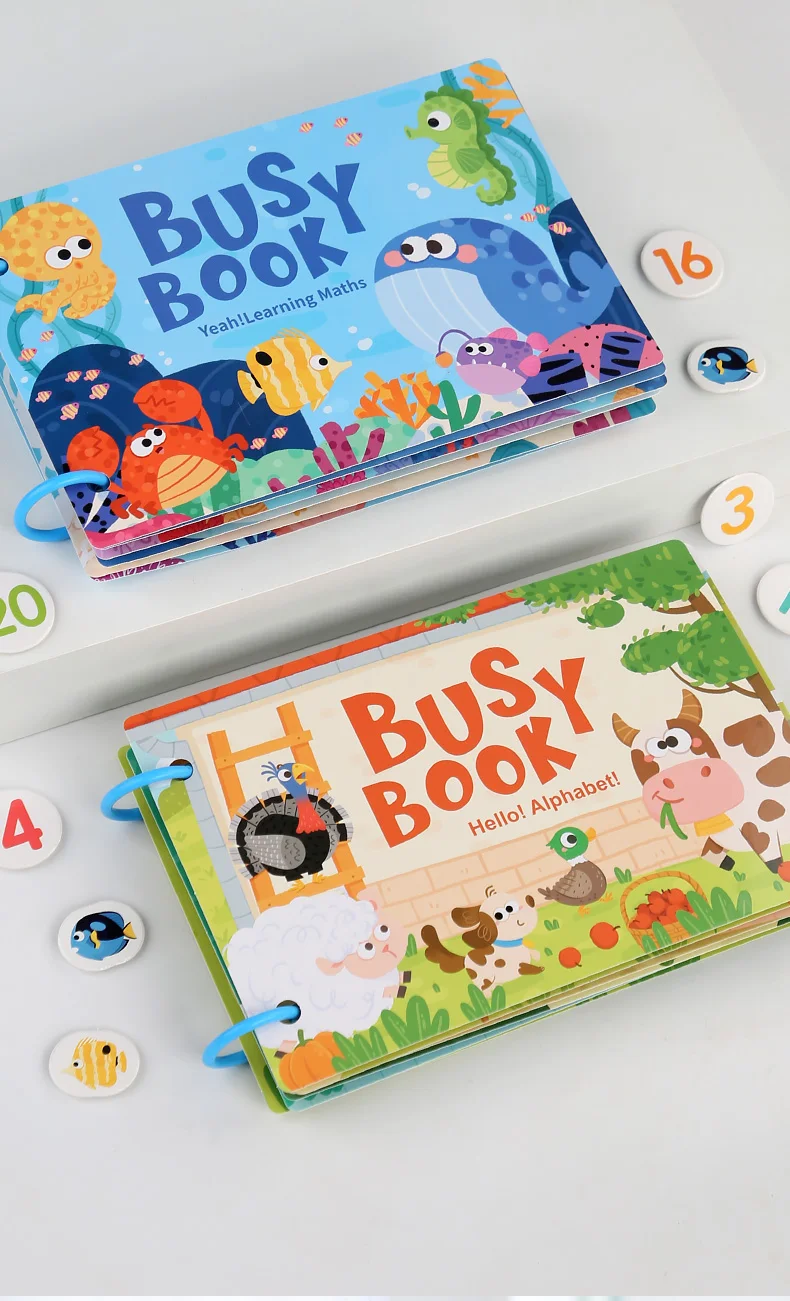 Montessori Baby Beschäftigt Buch Mein Erstes Ruhiges Buch Paste Frühes Lernen Bildung Spielzeug Kinder Passende Spiel Spielzeug für Kinder 1 2 3 jahre – Detail 3