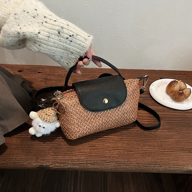 

Luxury High-End Crossbody Handbag Fashionable Tote Bag For Women Solid Color With Letter Logo Design
