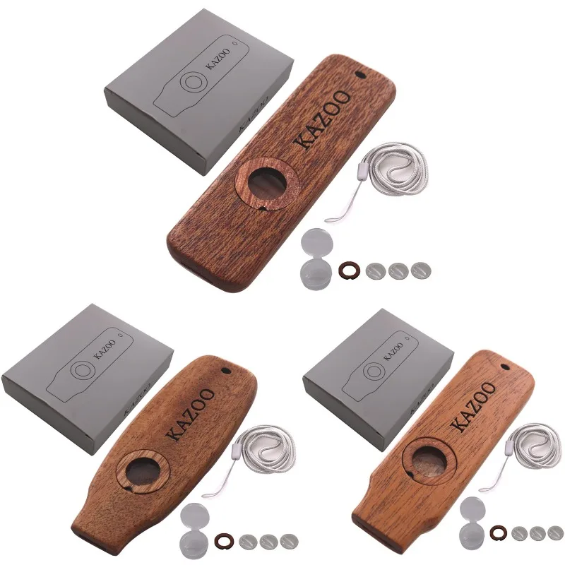Wooden Kazoo Wooden Flute Guitar Ukulele Backing Track Beginner Flute Zucca Flute Musical Instrument Toy Gift