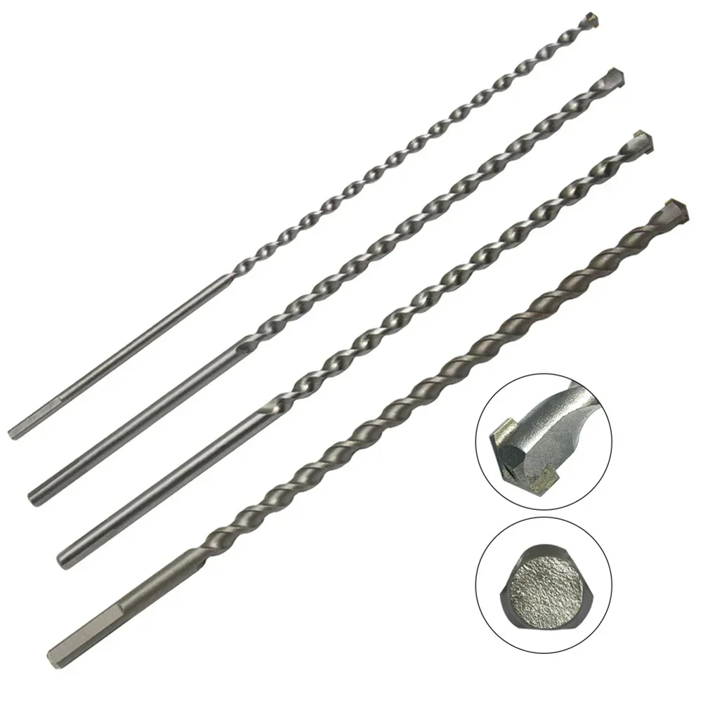 300mm Masonry Drill Bit Shank For Electric Hammer Tungsten Carbide Cross-Tip 6mm 8mm10mm 12mm