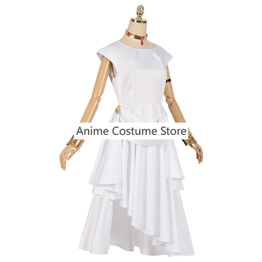 Frieren Beyond Journey's End Anime Flamme Cosplay Costume Wig White Dress Woman Covention Party Outfits