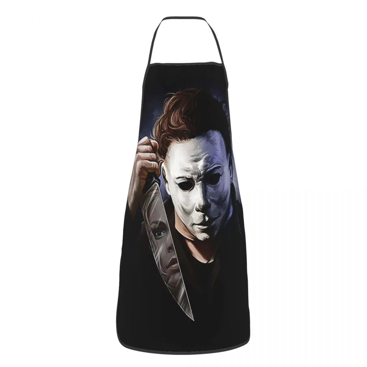 Michael Myers Halloween Killer Bib Aprons Women Men Unisex Kitchen Chef Horror Movie Tablier Cuisine for Cooking Baking Painting