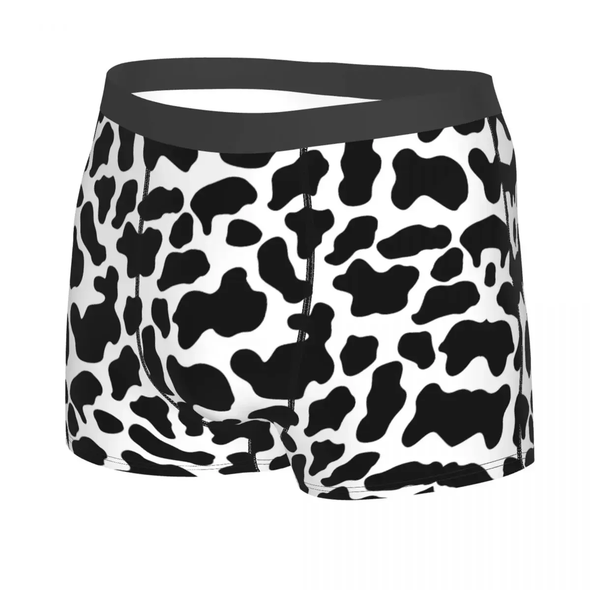 Custom Cowboy Cow Pattern Boxer Shorts For Homme 3D Print Animal Fur Skin Texture Underwear Panties Briefs Breathable Underpants